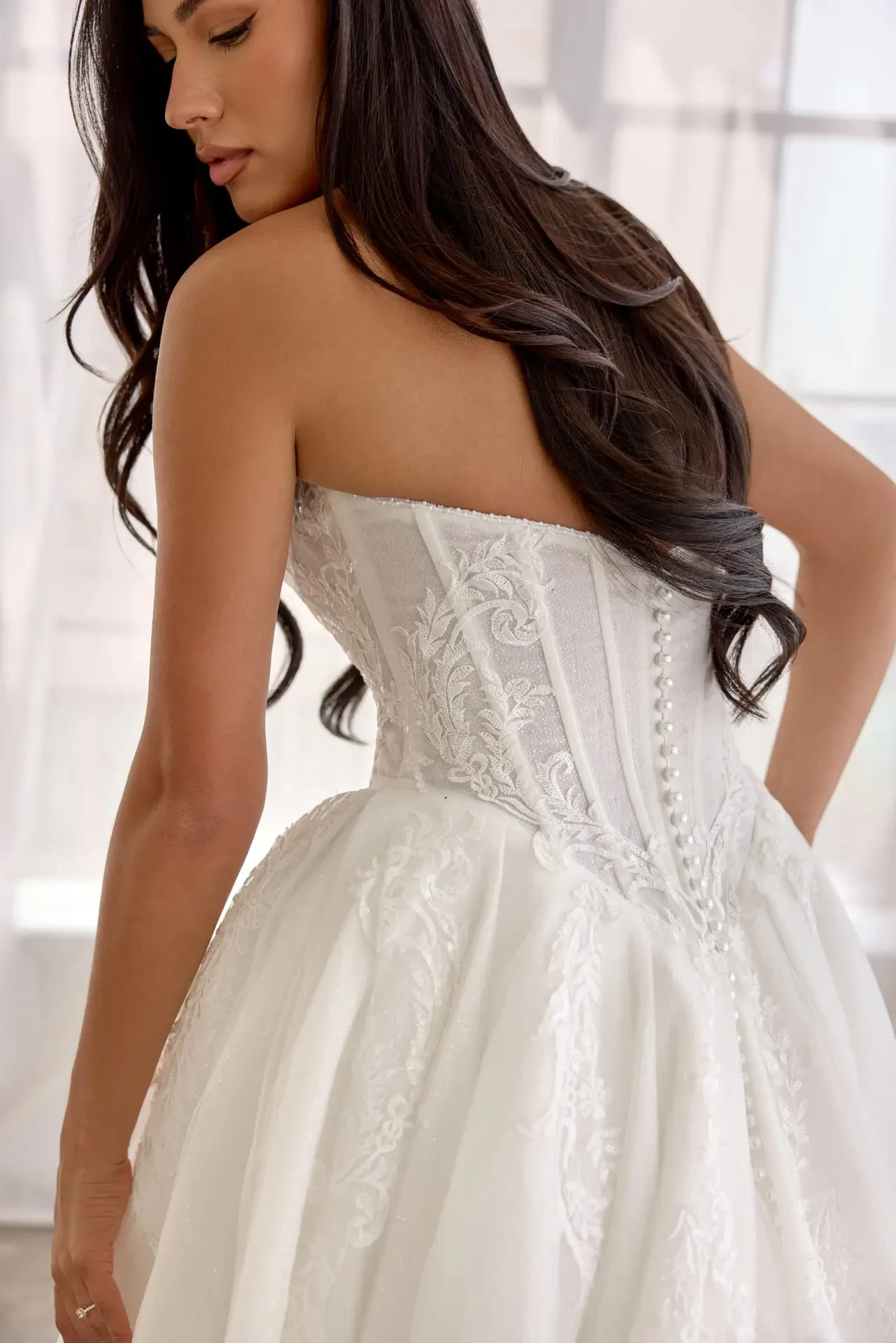 Why are wedding dresses clipped during my appointment?. Mobile Image