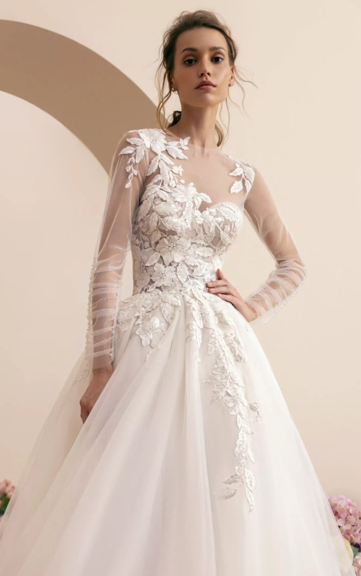 Model wearing a gown by Ricca Sposa