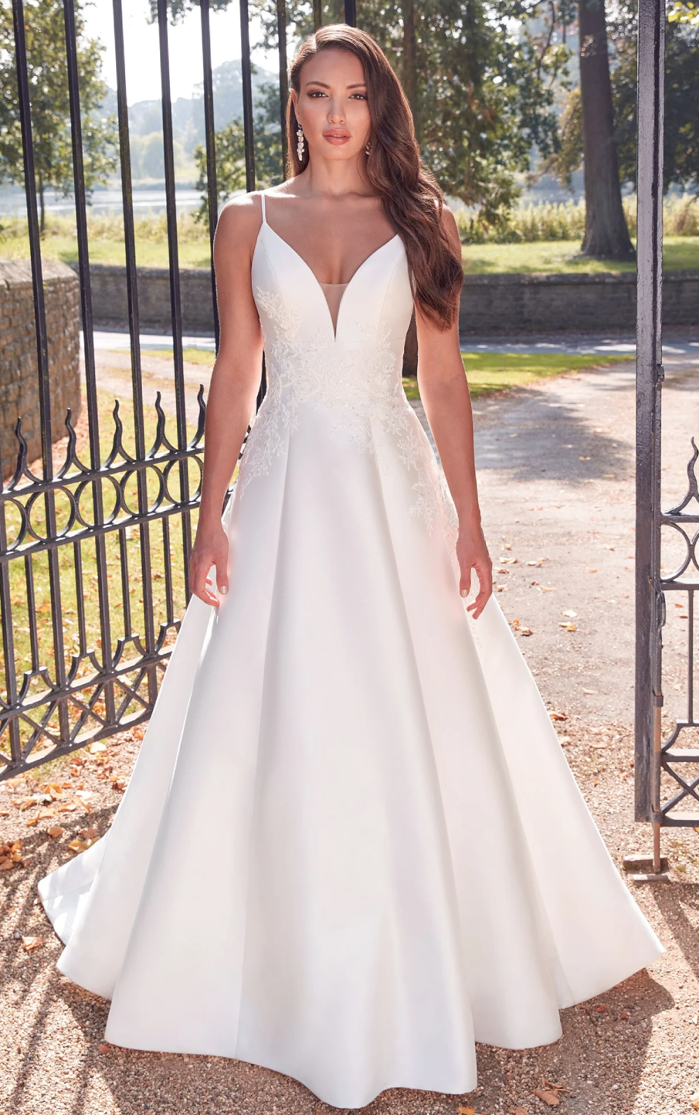 Model wearing a clean dress