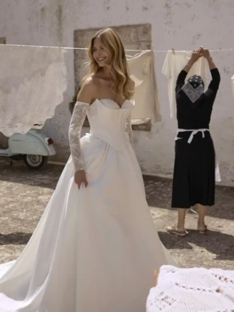 Ricca Sposa OLEANDER (2 PC GOWN | SLEEVES) #1 Iv thumbnail