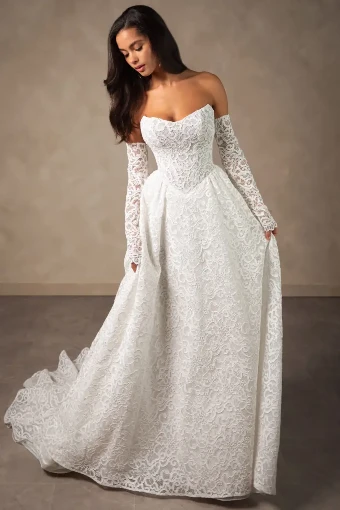 Essense of Australia ELLISON (GOWN | SLEEVES) #0 default Ivory thumbnail