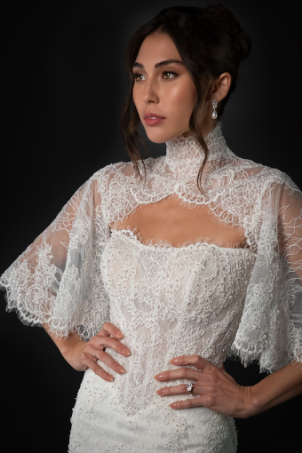 Martina Liana MALORIE (GOWN | CAPE) #3 Ivory/Ivory thumbnail
