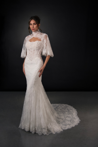 Martina Liana MALORIE (GOWN | CAPE) #1 Ivory/Ivory thumbnail
