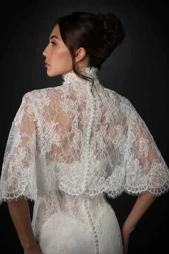 Martina Liana MALORIE (GOWN | CAPE) #4 Ivory/Ivory thumbnail