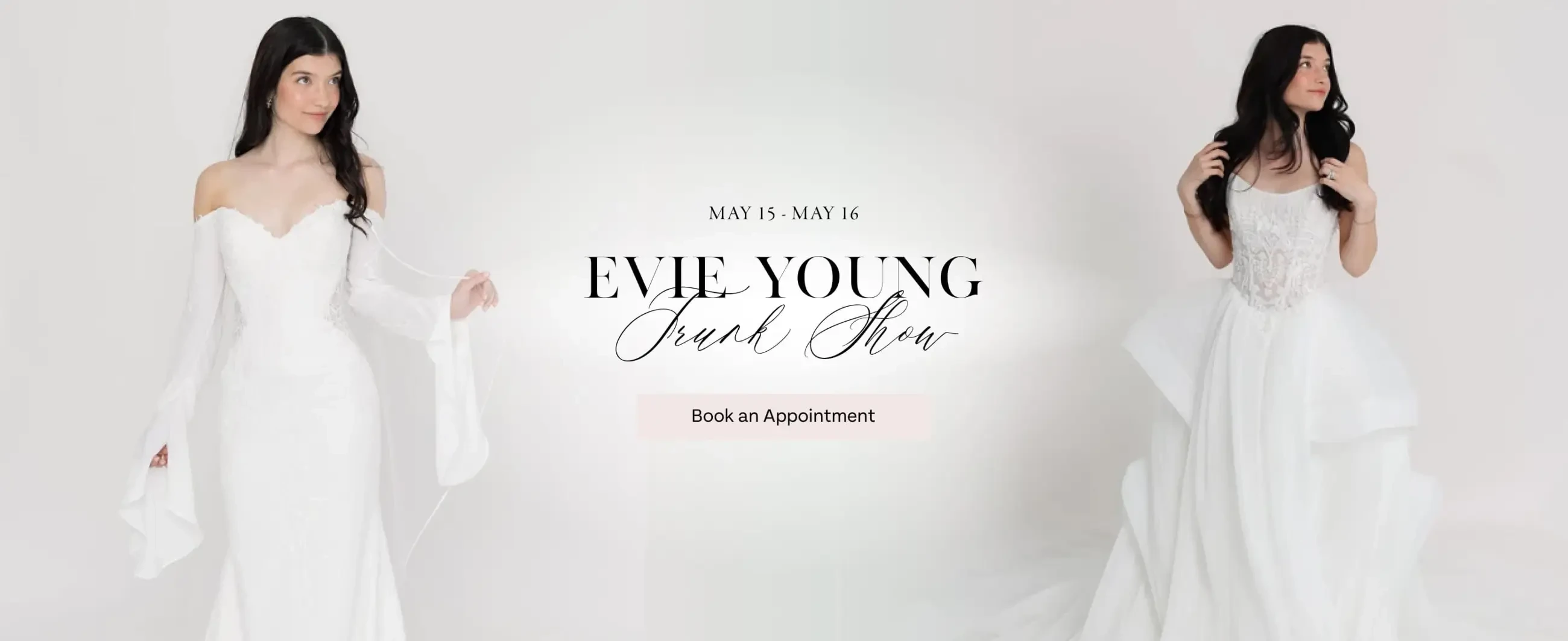 Evie Young Trunk Show Banner for Desktop